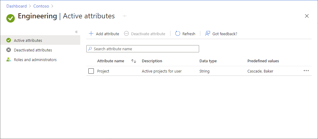 Azure Portal Add Attributes