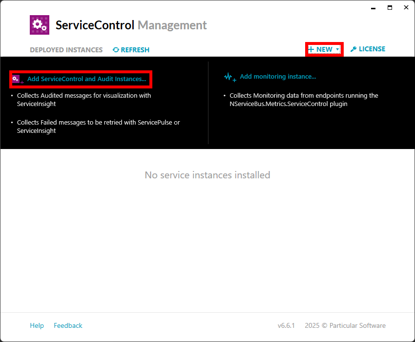 Add new ServiceControl and Audit Instance