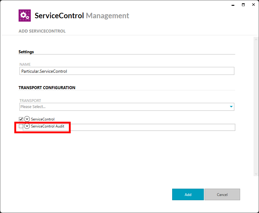 Uncheck Audit Instance