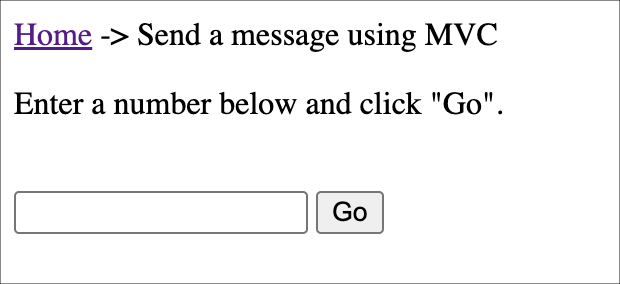 Web sample send message form