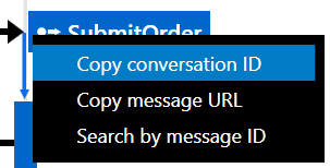 Message context menu