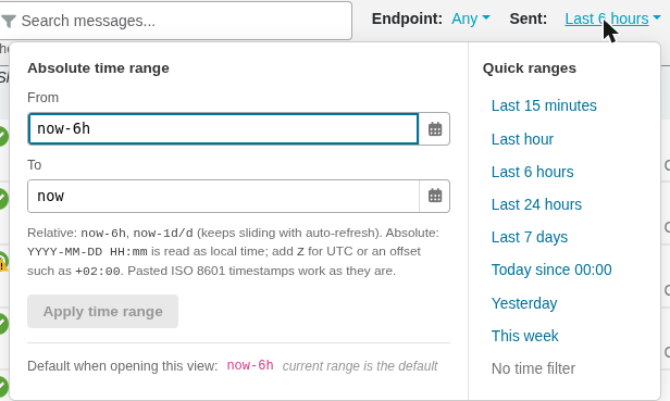 Time range picker