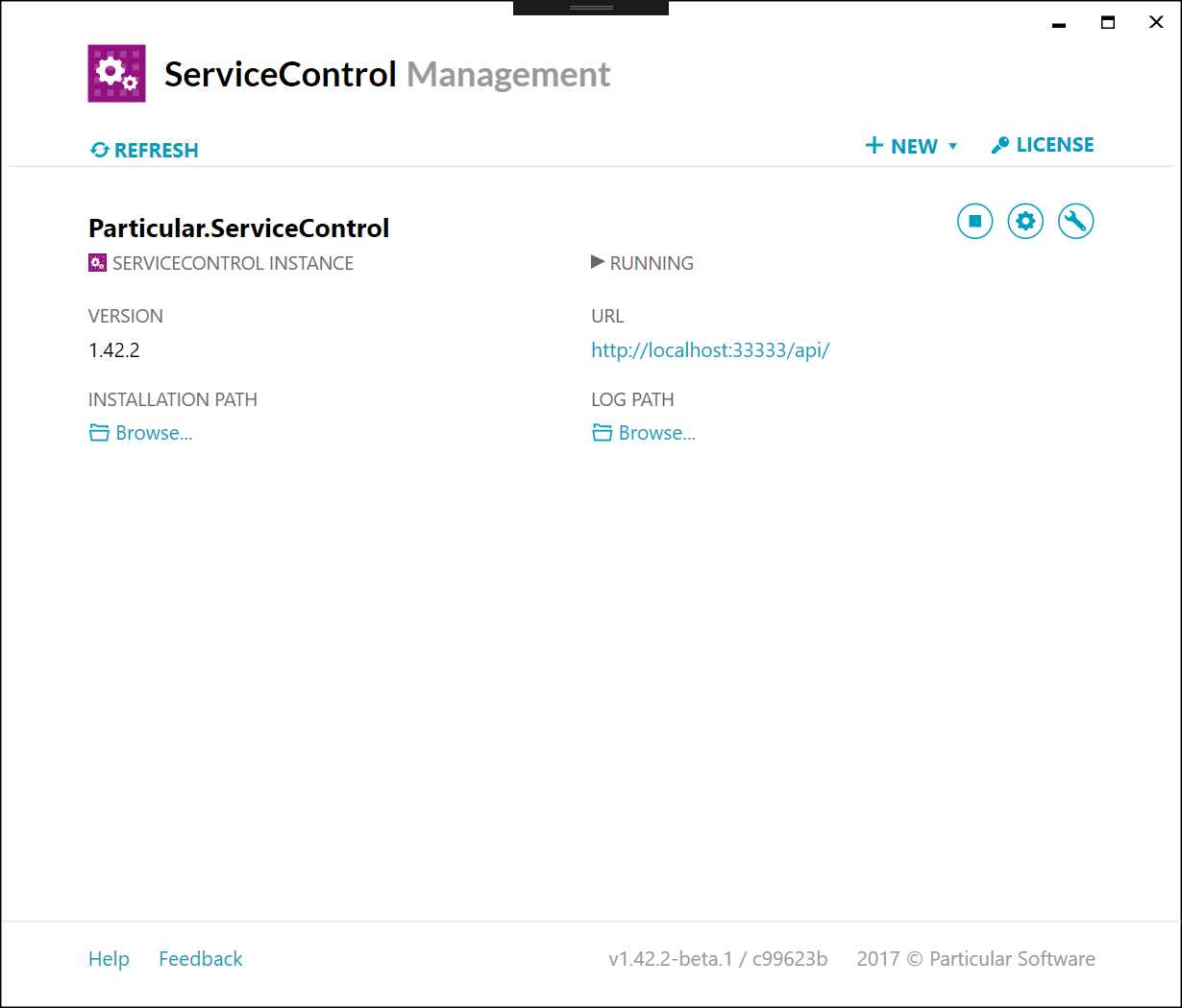 ServiceControl Management Utility - List instance - ServiceControl instance