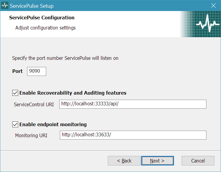 ServicePulse Installer - ServiceControl configuration